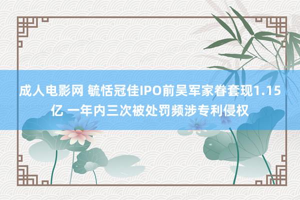 成人电影网 毓恬冠佳IPO前吴军家眷套现1.15亿 一年内三次被处罚频涉专利侵权