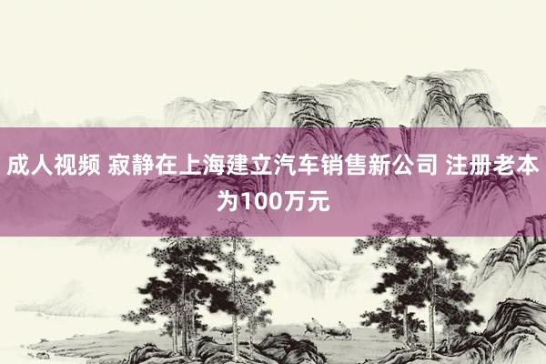 成人视频 寂静在上海建立汽车销售新公司 注册老本为100万元