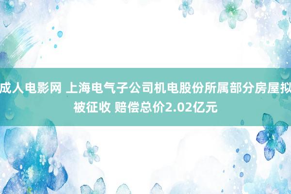 成人电影网 上海电气子公司机电股份所属部分房屋拟被征收 赔偿总价2.02亿元