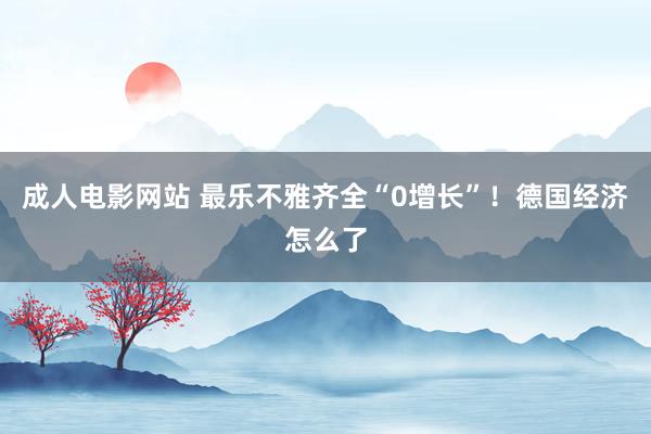 成人电影网站 最乐不雅齐全“0增长”！德国经济怎么了