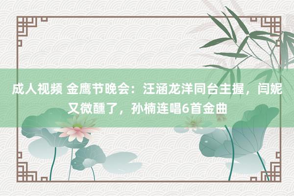 成人视频 金鹰节晚会：汪涵龙洋同台主握，闫妮又微醺了，孙楠连唱6首金曲