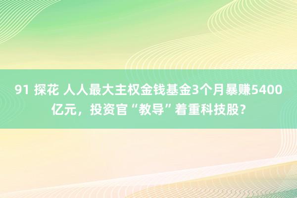 91 探花 人人最大主权金钱基金3个月暴赚5400亿元，投资官“教导”着重科技股？