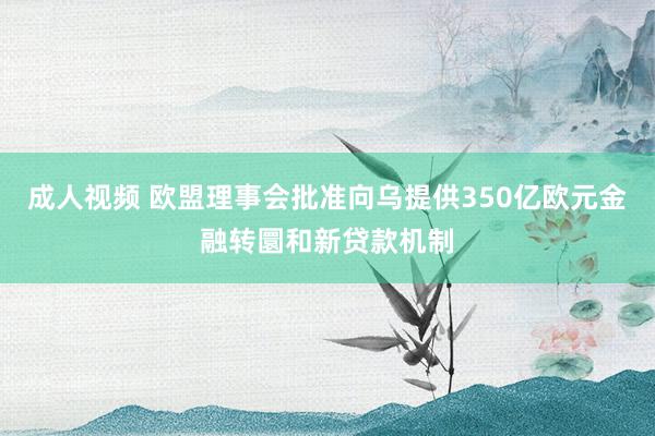 成人视频 欧盟理事会批准向乌提供350亿欧元金融转圜和新贷款机制