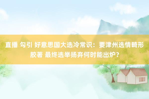 直播 勾引 好意思国大选冷常识：要津州选情畸形胶著 最终选举扬弃何时能出炉？