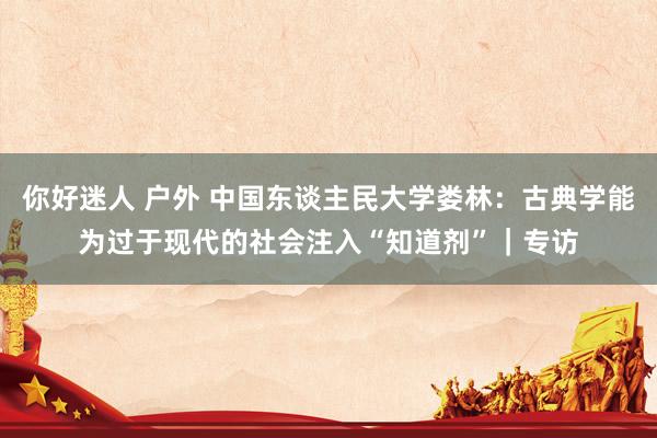 你好迷人 户外 中国东谈主民大学娄林：古典学能为过于现代的社会注入“知道剂”｜专访