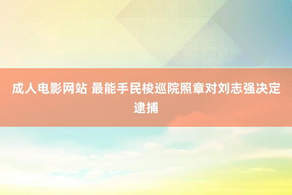 成人电影网站 最能手民梭巡院照章对刘志强决定逮捕