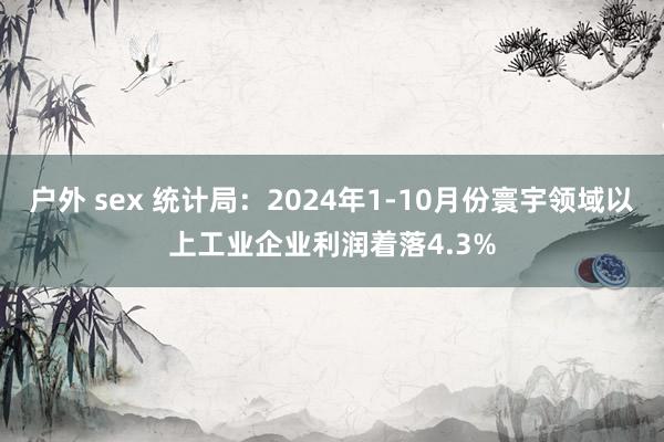 户外 sex 统计局：2024年1-10月份寰宇领域以上工业企业利润着落4.3%