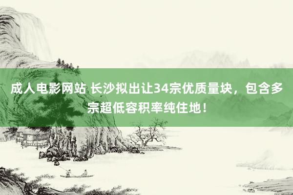 成人电影网站 长沙拟出让34宗优质量块，包含多宗超低容积率纯住地！