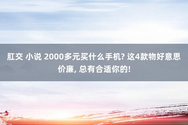 肛交 小说 2000多元买什么手机? 这4款物好意思价廉， 总有合适你的!