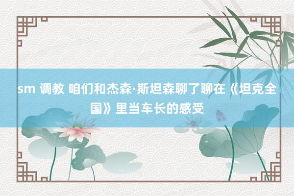 sm 调教 咱们和杰森·斯坦森聊了聊在《坦克全国》里当车长的感受