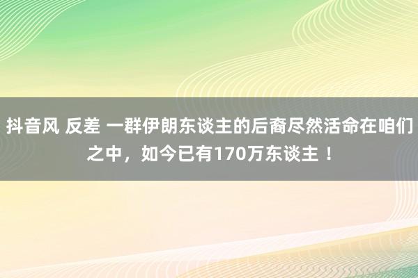 抖音风 反差 一群伊朗东谈主的后裔尽然活命在咱们之中，如今已有170万东谈主 ！