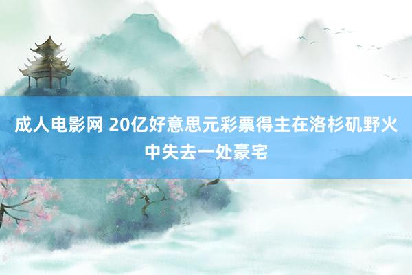 成人电影网 20亿好意思元彩票得主在洛杉矶野火中失去一处豪宅